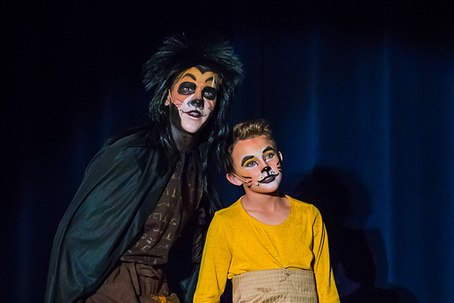 Lion King play for middle school art lessons