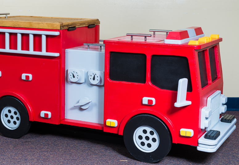 Fire truck in a fun event in faith kindergarten